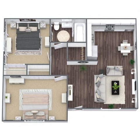 2 bedroom floor plan