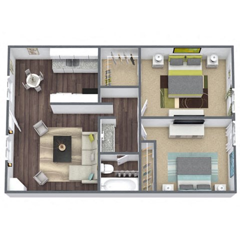 2 bedroom floor plan