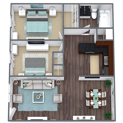 2-bedroom floor plan