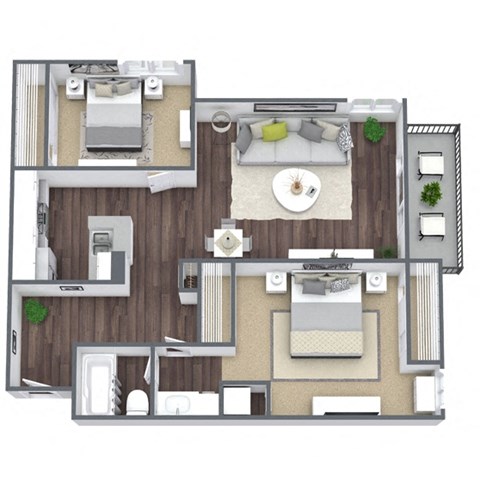 B1: 2x1 floor plan