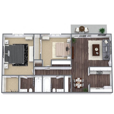 2x2 Floor Plan