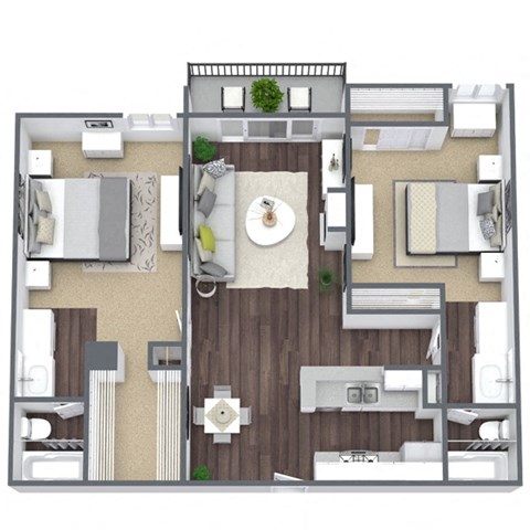 2x2 floor plan