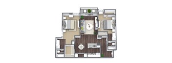 2x2 floor plan