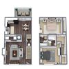 2 Bed, 2.5 Bath Floor Plan (Phase II)