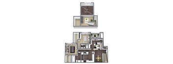 Belmont 2-bedroom floor plan