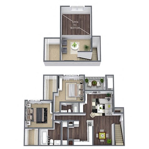 2-bedroom floor plan