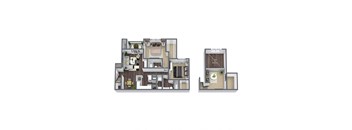 2-bedroom floor plan