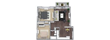 2-bedroom floor plan