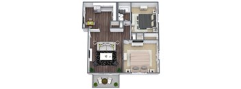 Belmont 2-bedroom floor plan