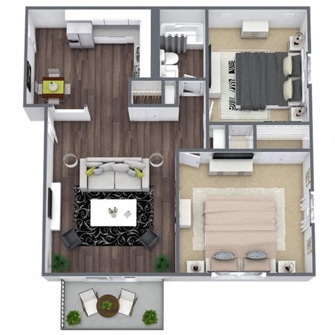 Belmont 2-bedroom floor plan
