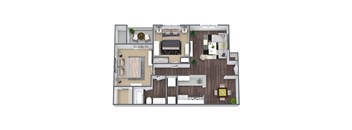 2-bedroom floor plan