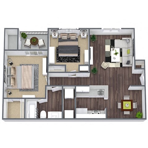 2-bedroom floor plan