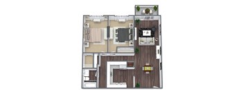 Bodmin 2-bedroom floor plan