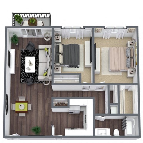 Bolton 2-bedroom floor plan