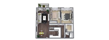 2-bedroom floor plan