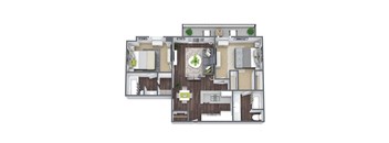 2x2B floor plan