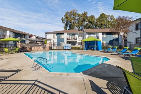 Swimming pool and pool deck