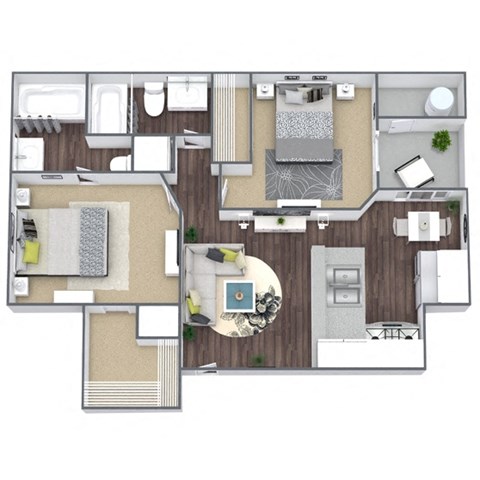 2x2 Gold Floor Plan