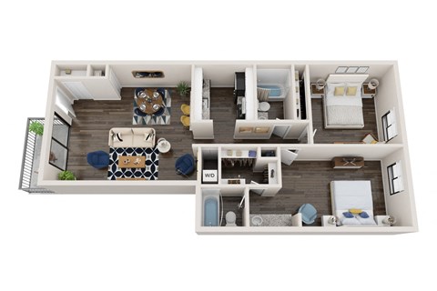 2X2B Floor Plan, 2-Bed 2-Bath Floor Plan at Verona Park, Mesa, AZ 85210