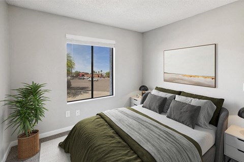 Model apartment bedroom