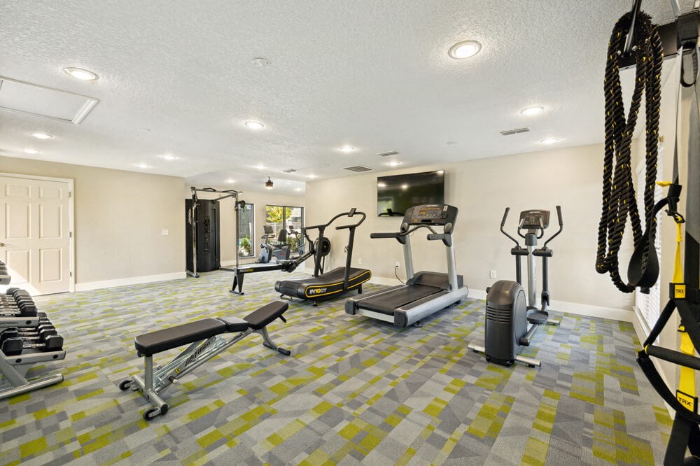 Fitness center with cardio equipment