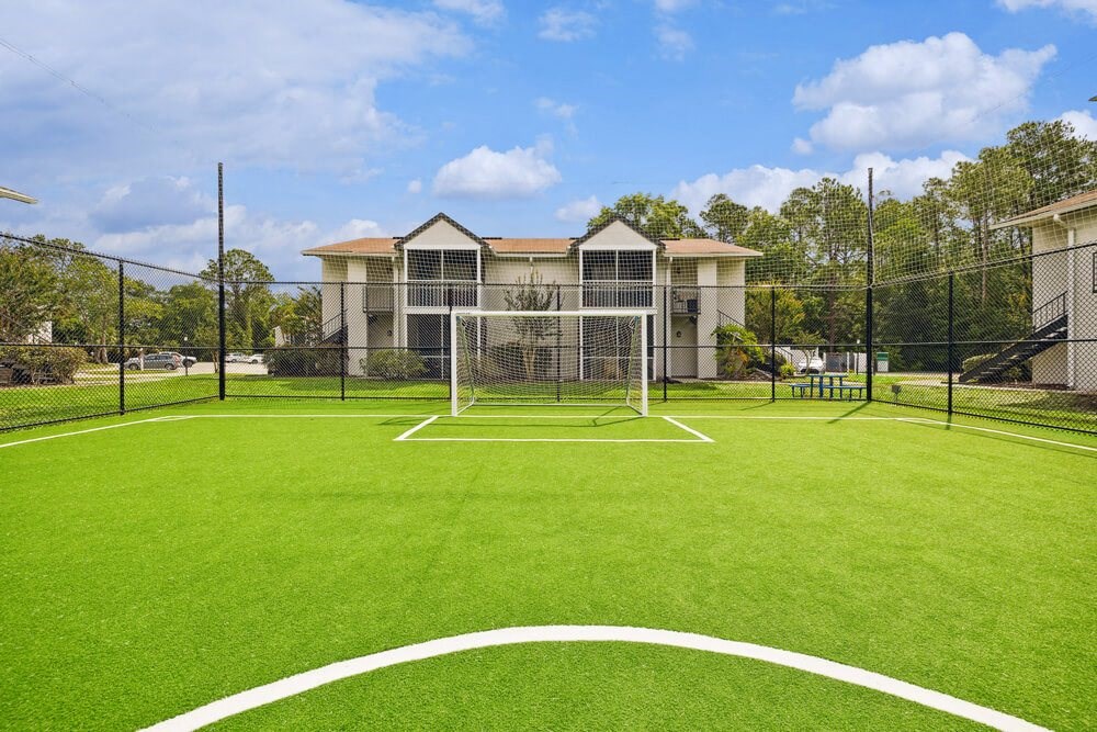 Soccer field at Vue at Baymeadows Apartments in Jacksonville, Florida