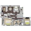 Elevate at Jackson Creek 3x2 Floor Plan (B); 1,533 SQFT.