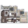3 Bed, 2 Bath Floor Plan (B)