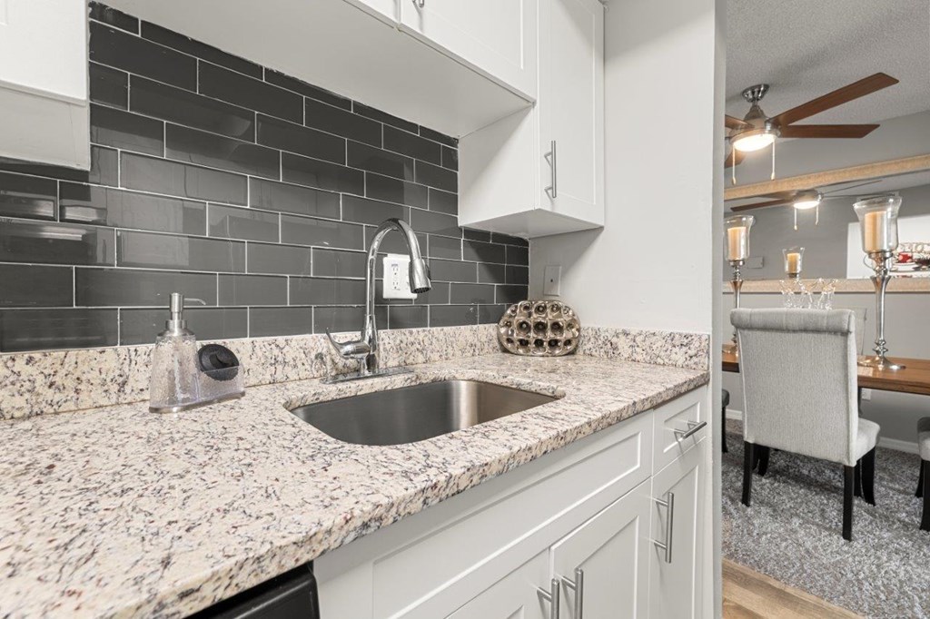 Model kitchen at Oasis at Bayside Apartments in Largo, FL