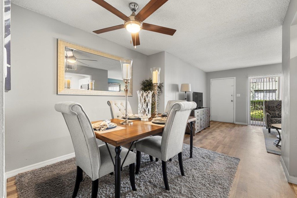 Model dining room at Oasis at Bayside Apartments in Largo, FL