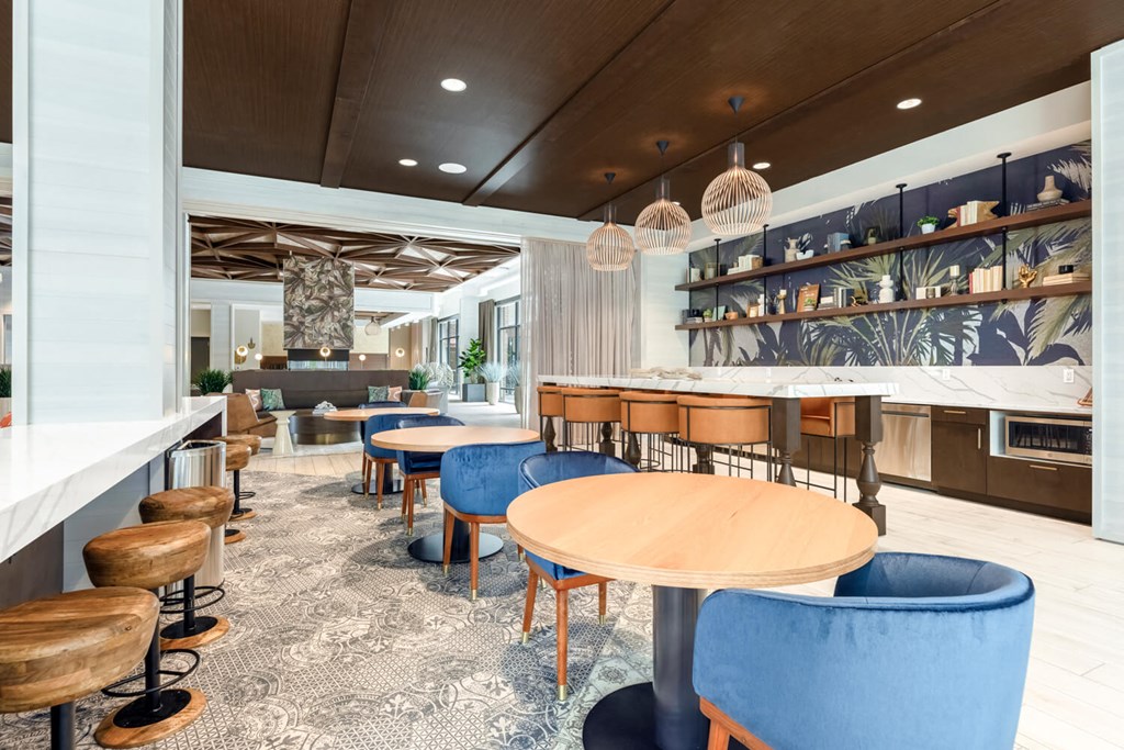 Community space with tables