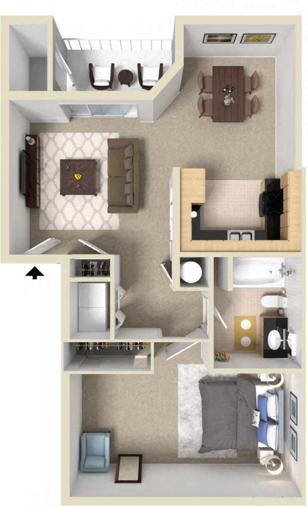 One Bedroom One Bathroom One Bedroom One Bathroom