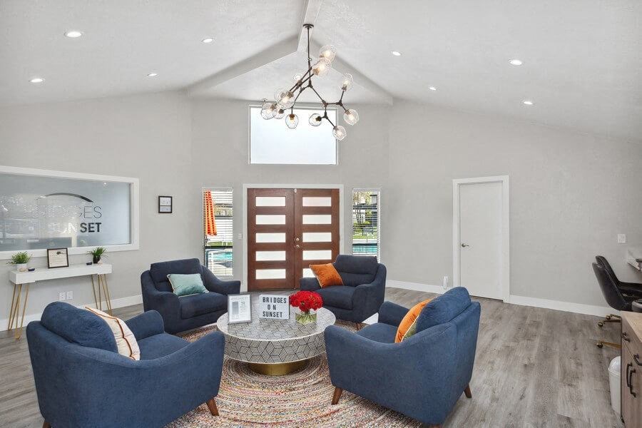 Resident clubhouse at Bridges on Sunset Apartments in Suisun, CA