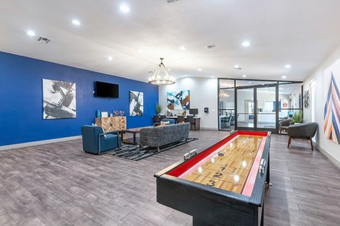Community Game Room at Accent on Sahara Apartments located in Las Vegas, Nevada.
