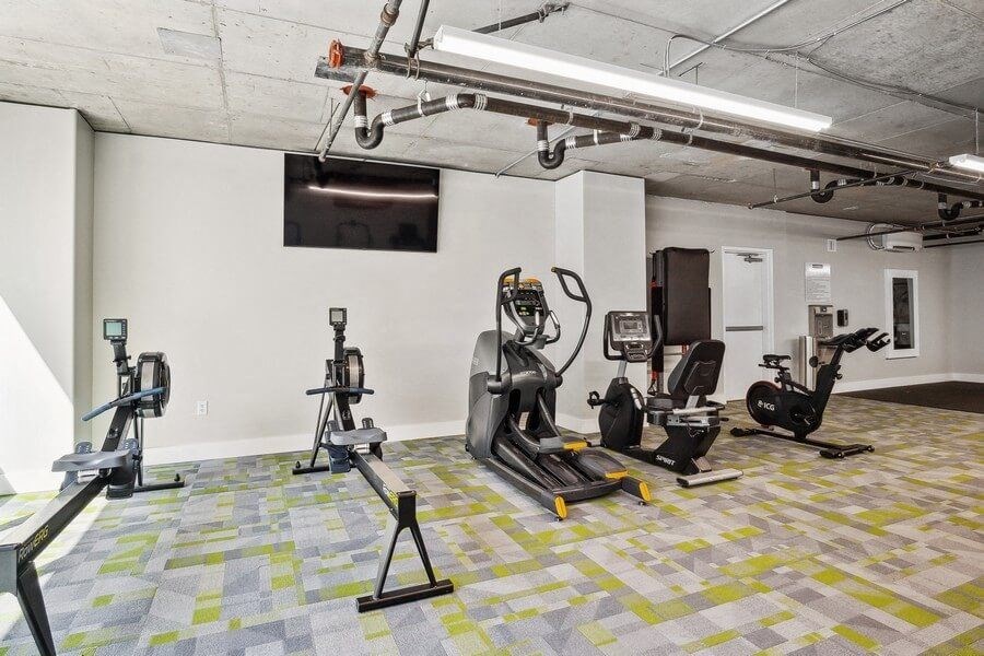 Fitness center cardio machines