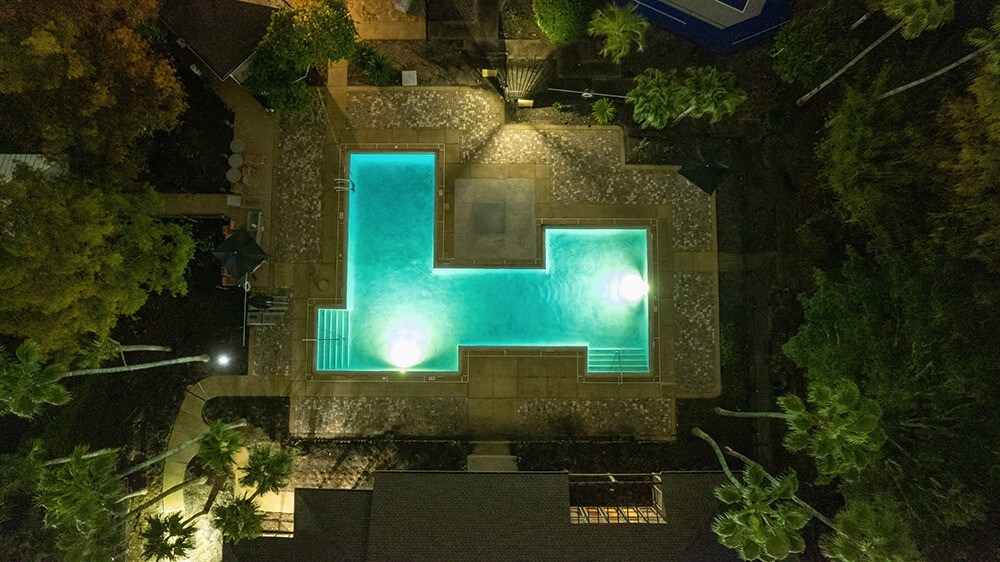Aerial View of Community Swimming Pool at Fountains at Lee Vista Apartments in Orlando, FL.