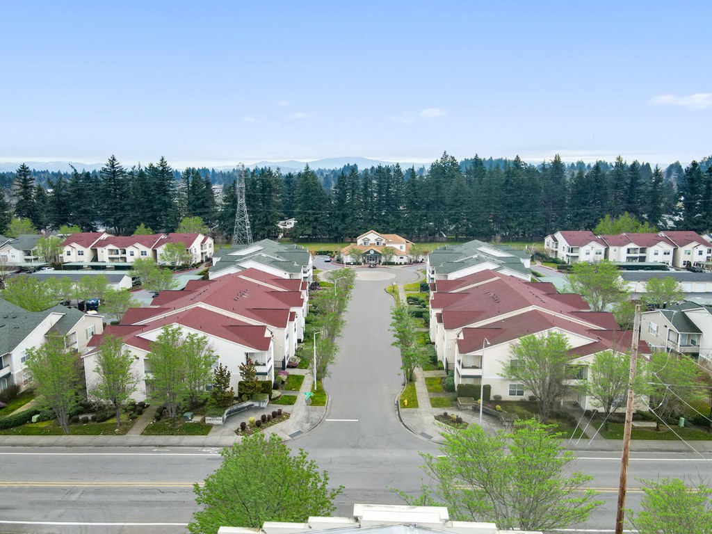 Aerial View of Community at Landings at Morrison Apartments located in Gresham, OR.