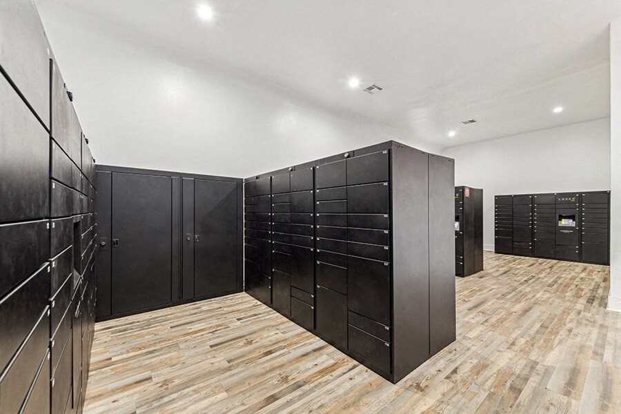 Community Parcel Package Room at Chapel Hill Apartments located in Lewisville, TX.