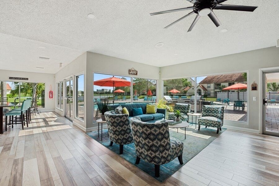 Clubhouse lounge area