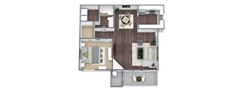 1 bed 1 bath A1 Floor Plan at Array South Mountain, Arizona, 85044