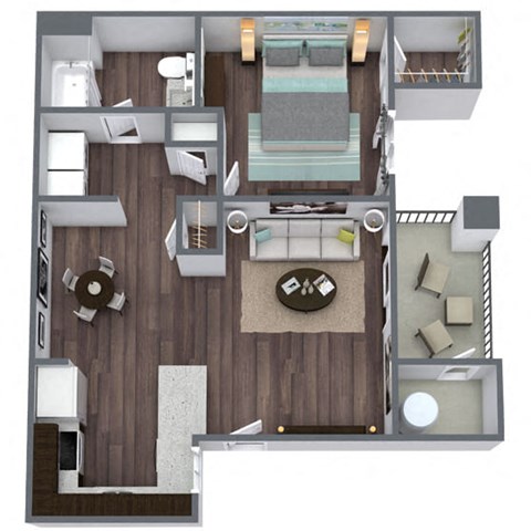 Vitality (A1) Floor Plan, 1-Bed 1-Bath, 692 SQFT at Harmony at Surprise, Surprise, 85379