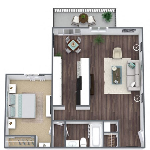A1 3D floor plan image