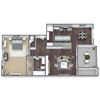A1 Floor Plan, 1-Bed 1-Bath