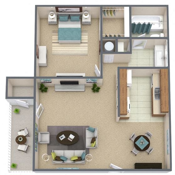 A1 Floor Plan 1x1