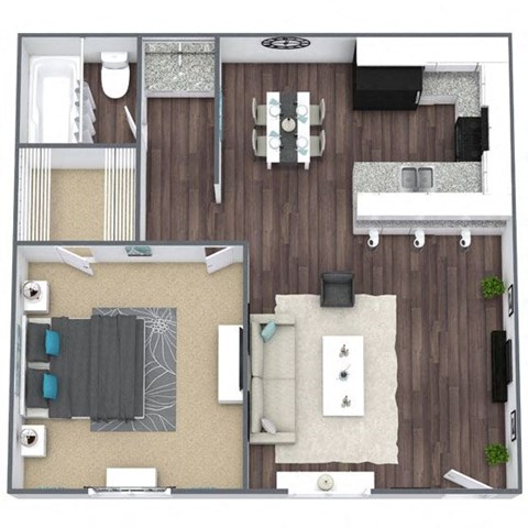 A1 Floor Plan 3D Image