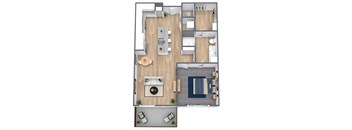 A2, 1x1, 712 sqft.
