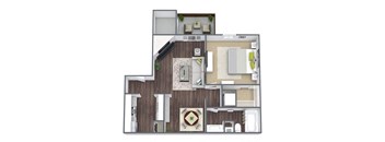 A2 floor plan with patio
