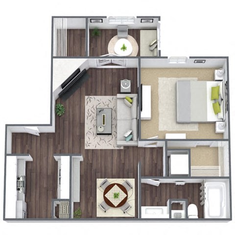 A3 floor plan with sunroom