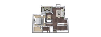 A4 floor plan with patio