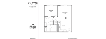 a floor plan of the suite